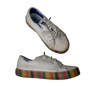 Keds kids size 9 rainbow canvas sneakers